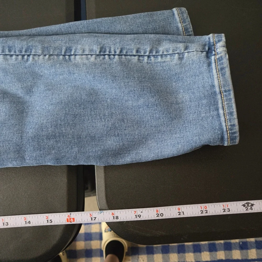 American Eagle Curvy Super Hi-Rise Jegging Crop Denim Blue Jeans Size 12 Regular